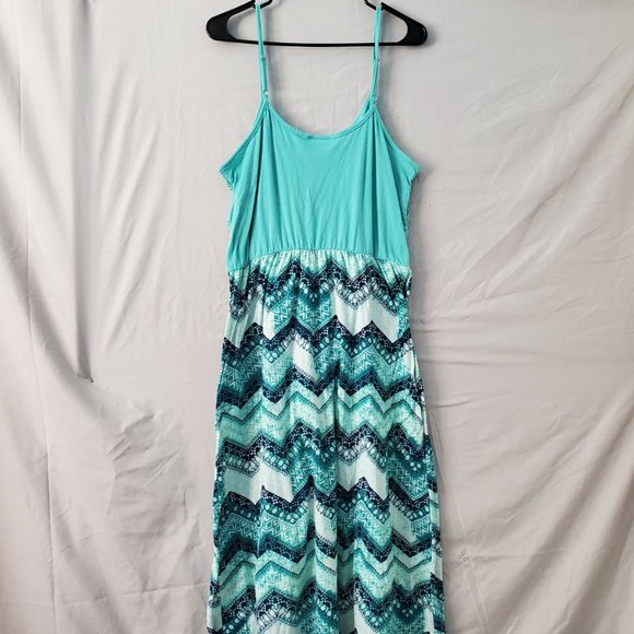 Bobbie Brooks Turquoise Maxi Dress 1X - Picture 2 of 6